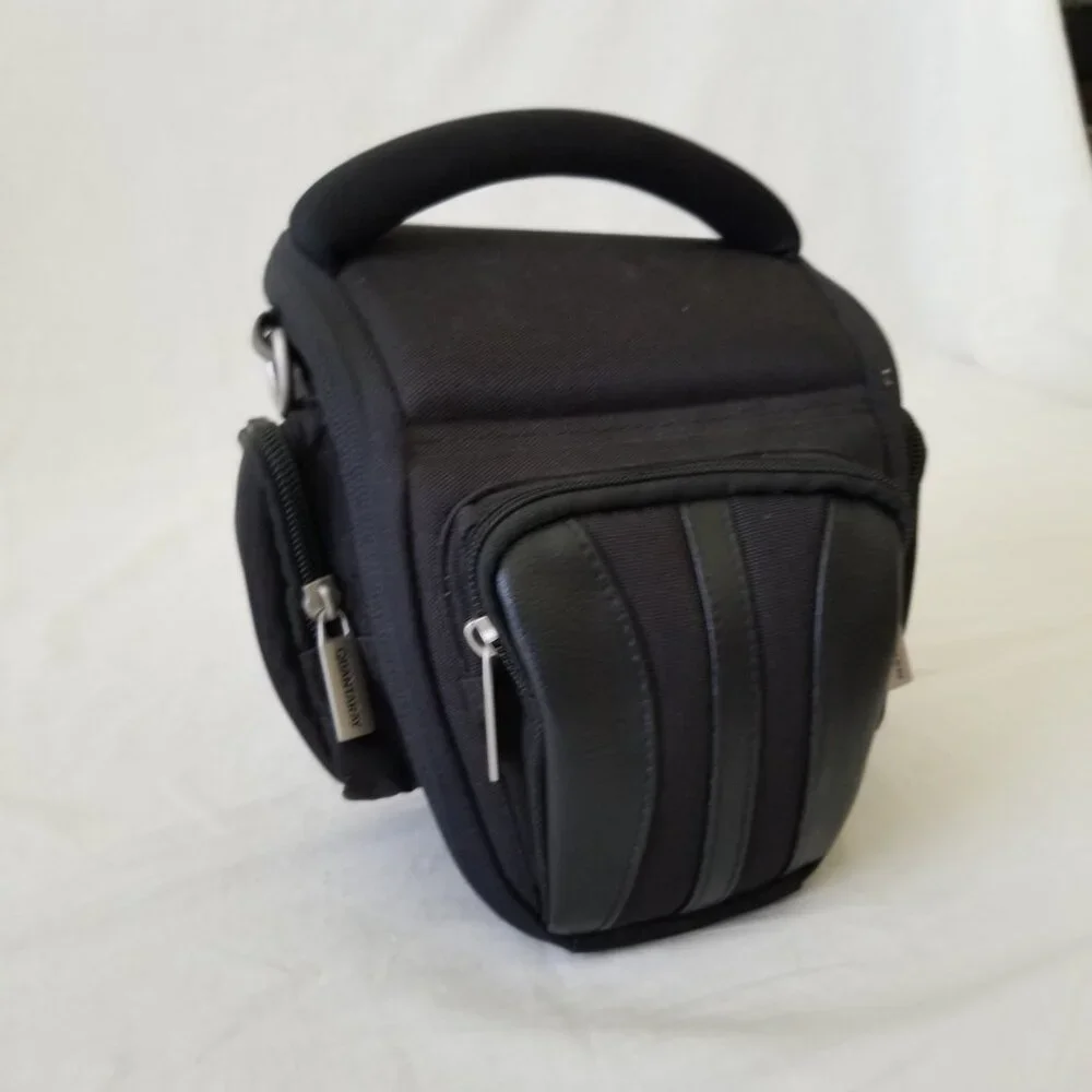 Quantaray Camera Bag with Detachable Shoulder Strap, Belt Loop, and Cleaning Kit